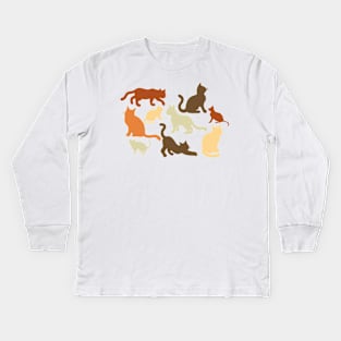 Cats For Halloween , Optical Illusion Kids Long Sleeve T-Shirt